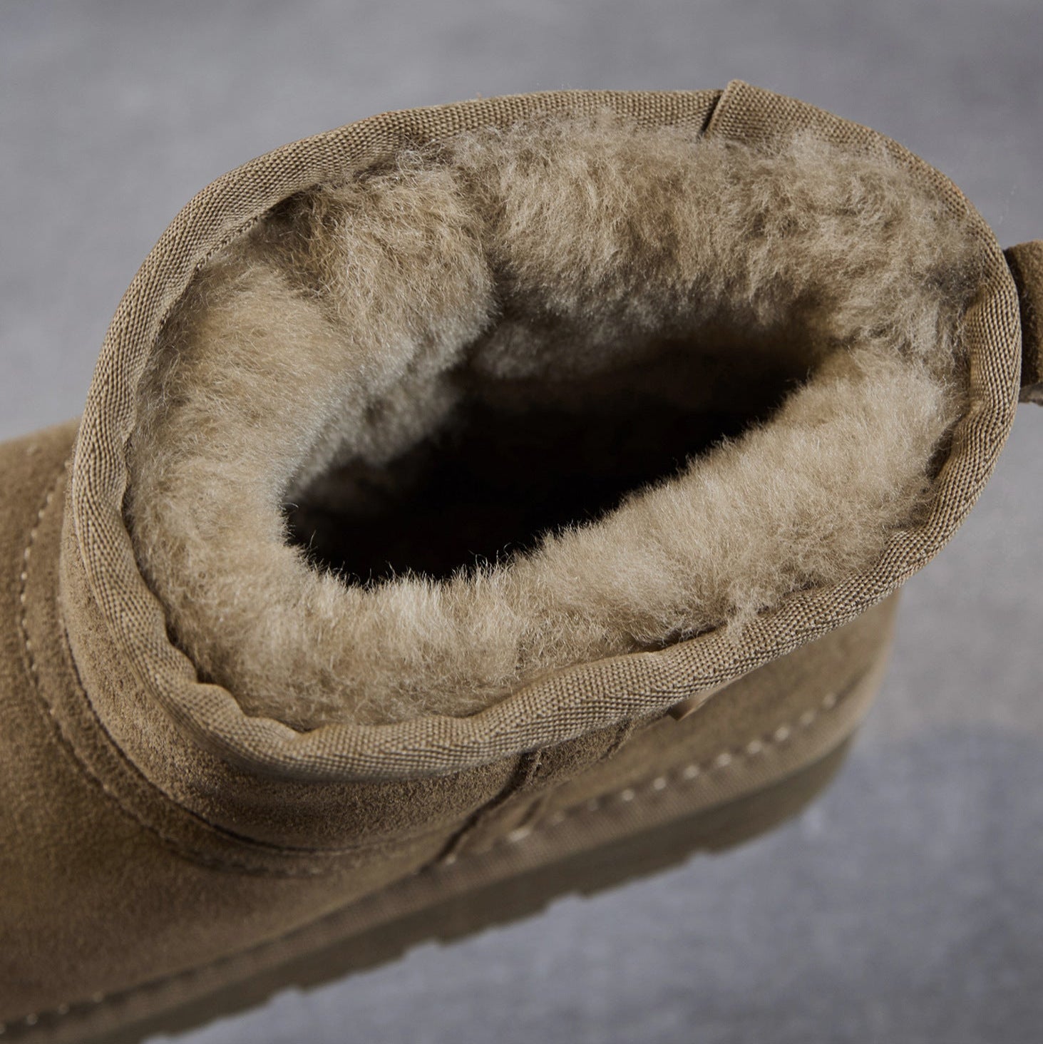 Women's Vintage Suede Slip-on Ankle Snow Boots-RAIIFY