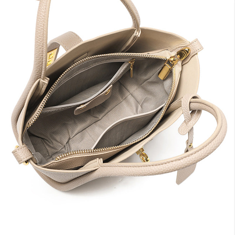 Women Casual Leather Bucket Bag-RAIIFY