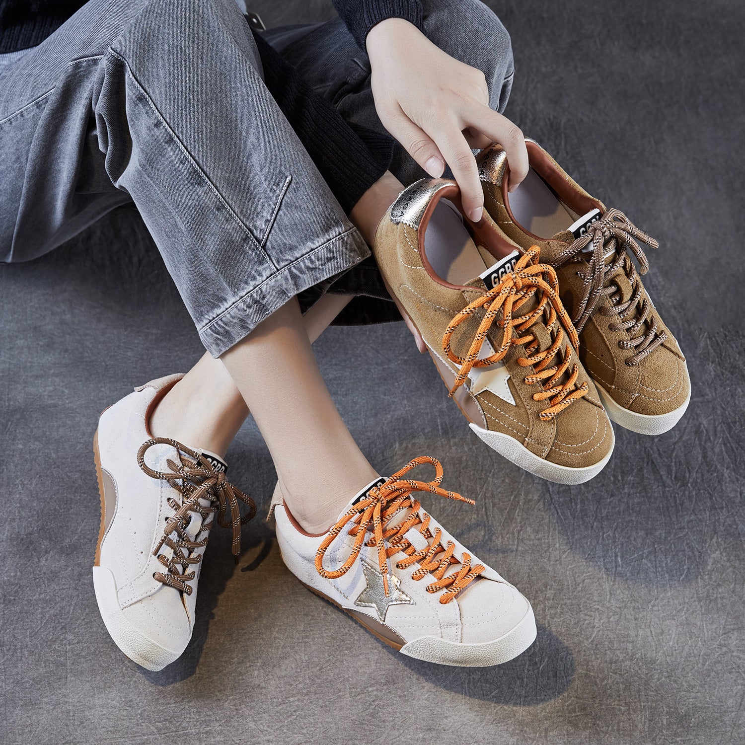 Women's Minimalism Suede Training Causal Shoes-RAIIFY