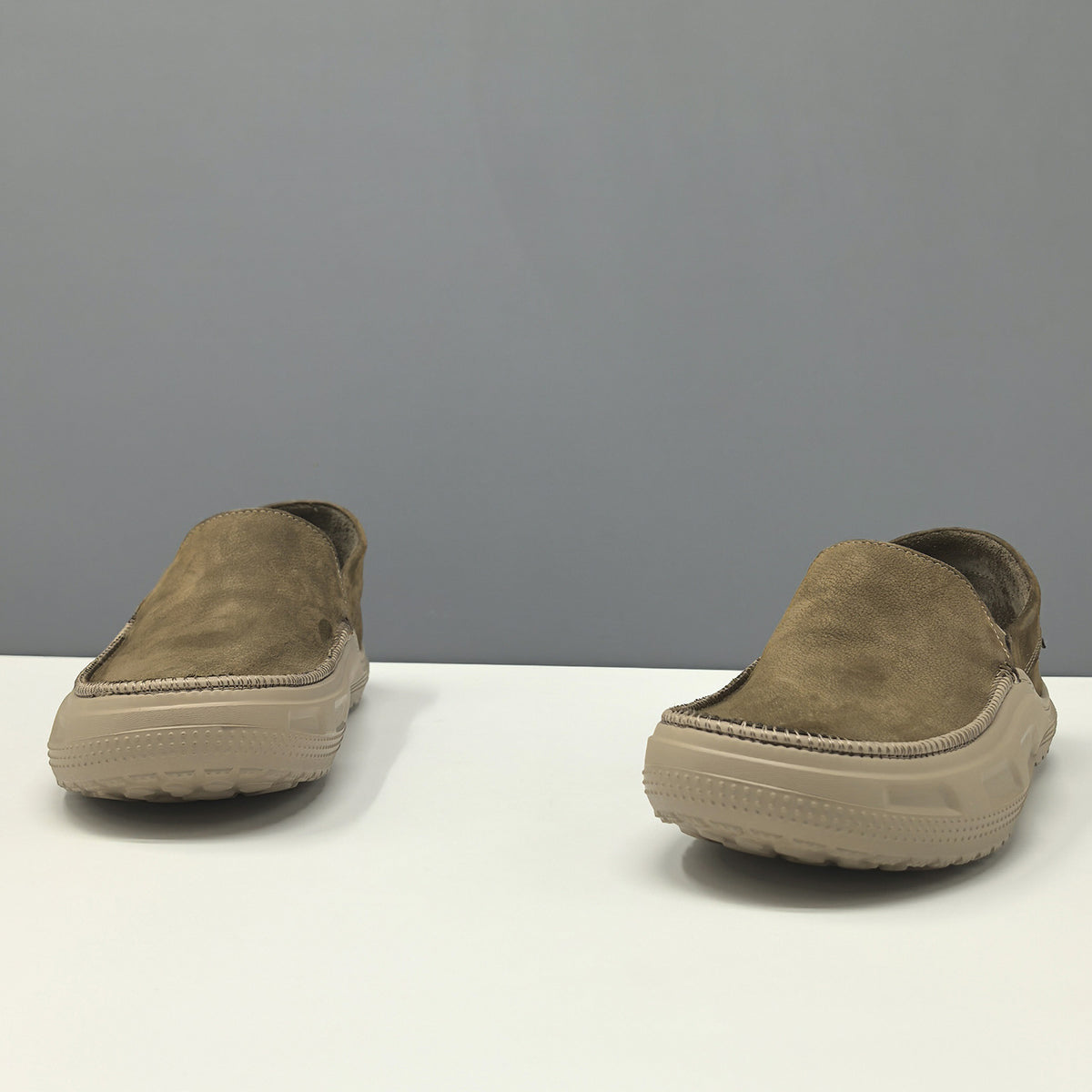 Men's Retro Plain Suede Flat Casual Loafers-RAIIFY