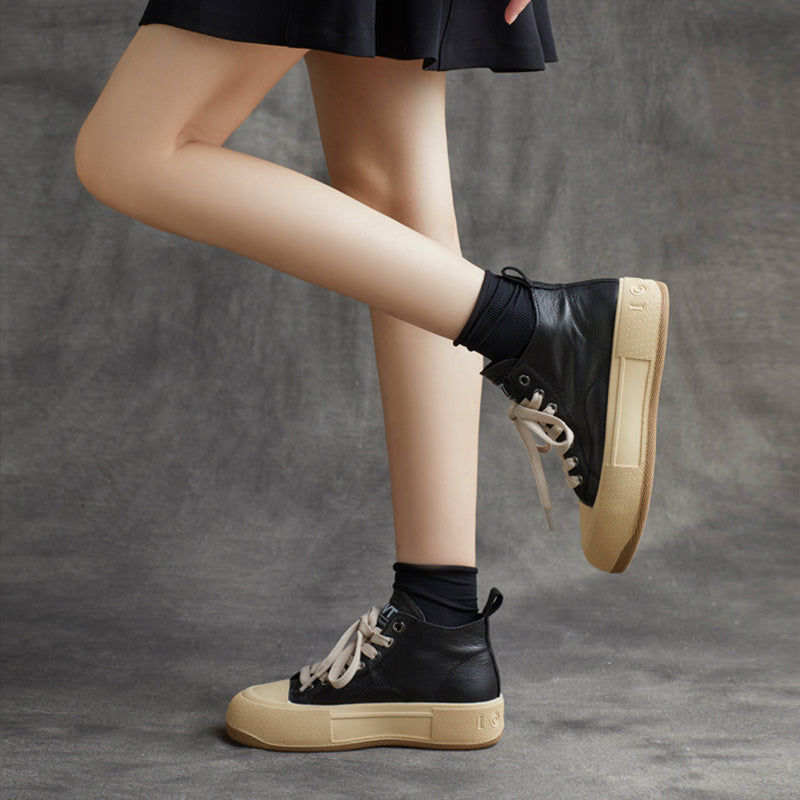 Women Stylish Soft Leather Flat Casual Boots-RAIIFY