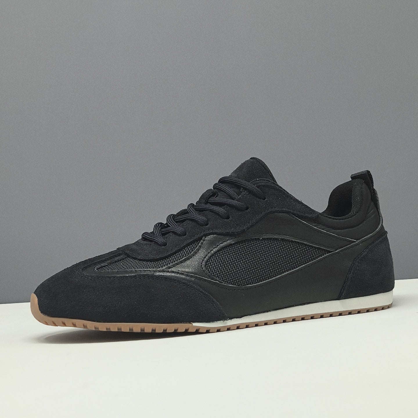 Men's Minimalist Breathable Leather Casual Flat Sneakers-RAIIFY