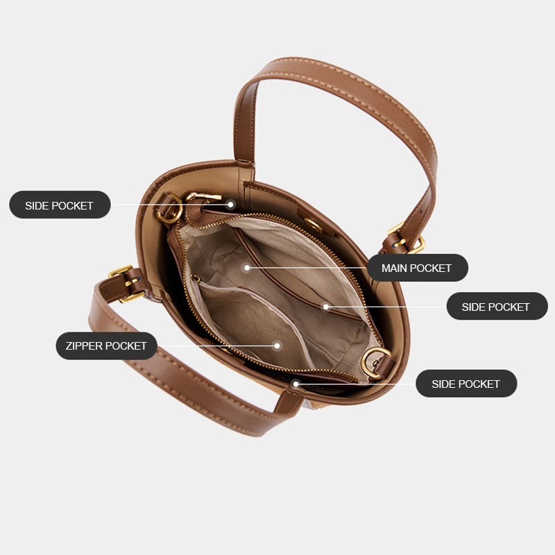 Women's Genuine Leather Suede Tote Shoulder Handbag-RAIIFY