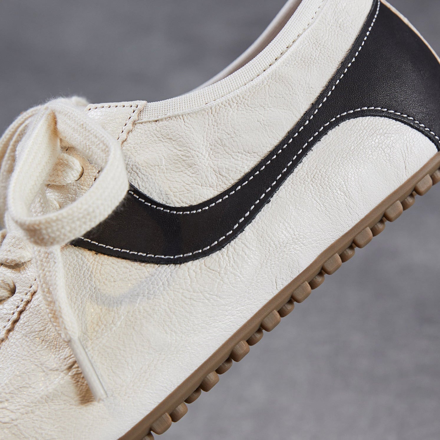 Women's Minimalist Leather Flat Casual Shoes-RAIIFY