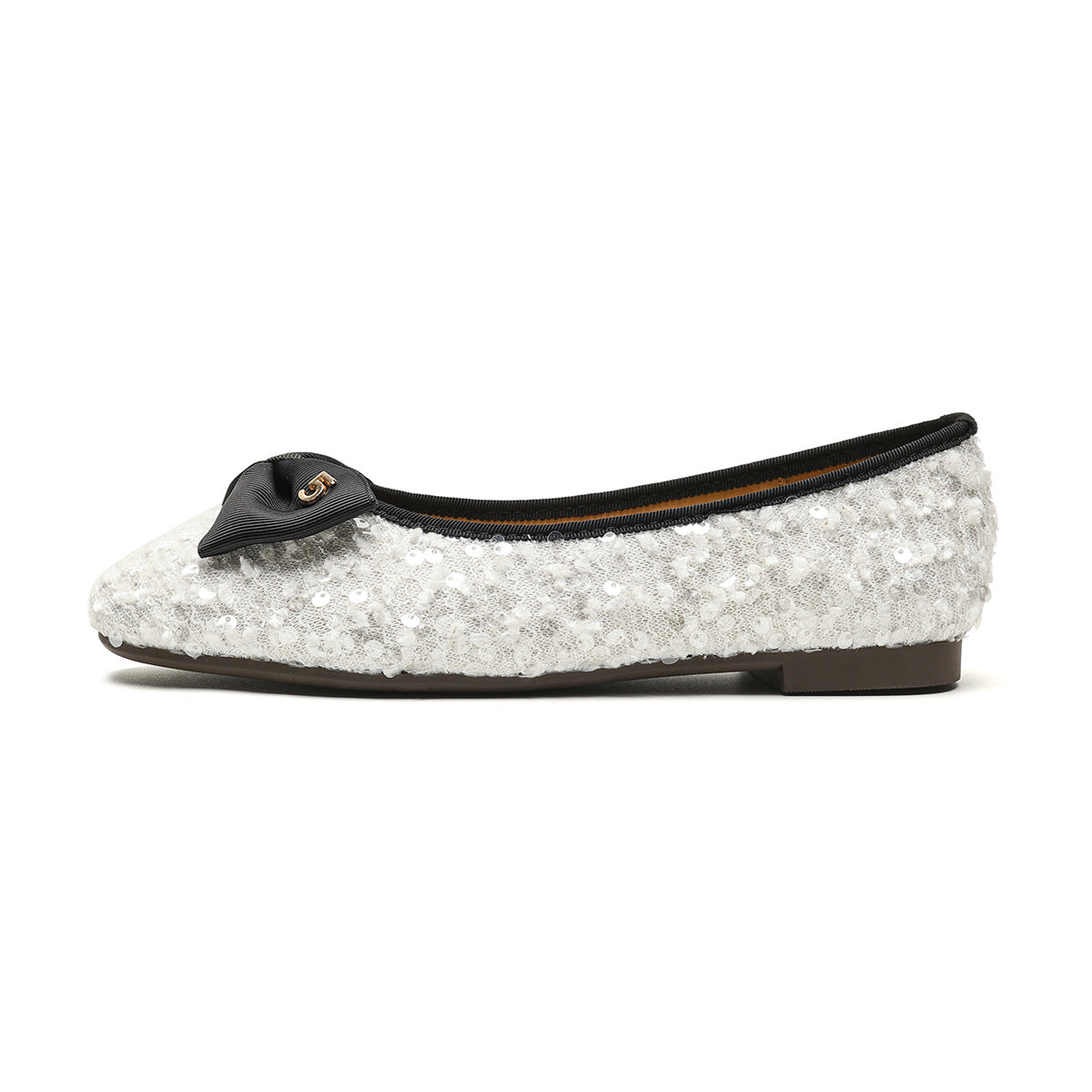 Women Stylish Bowknot Crystal Textile Soft Flats-RAIIFY