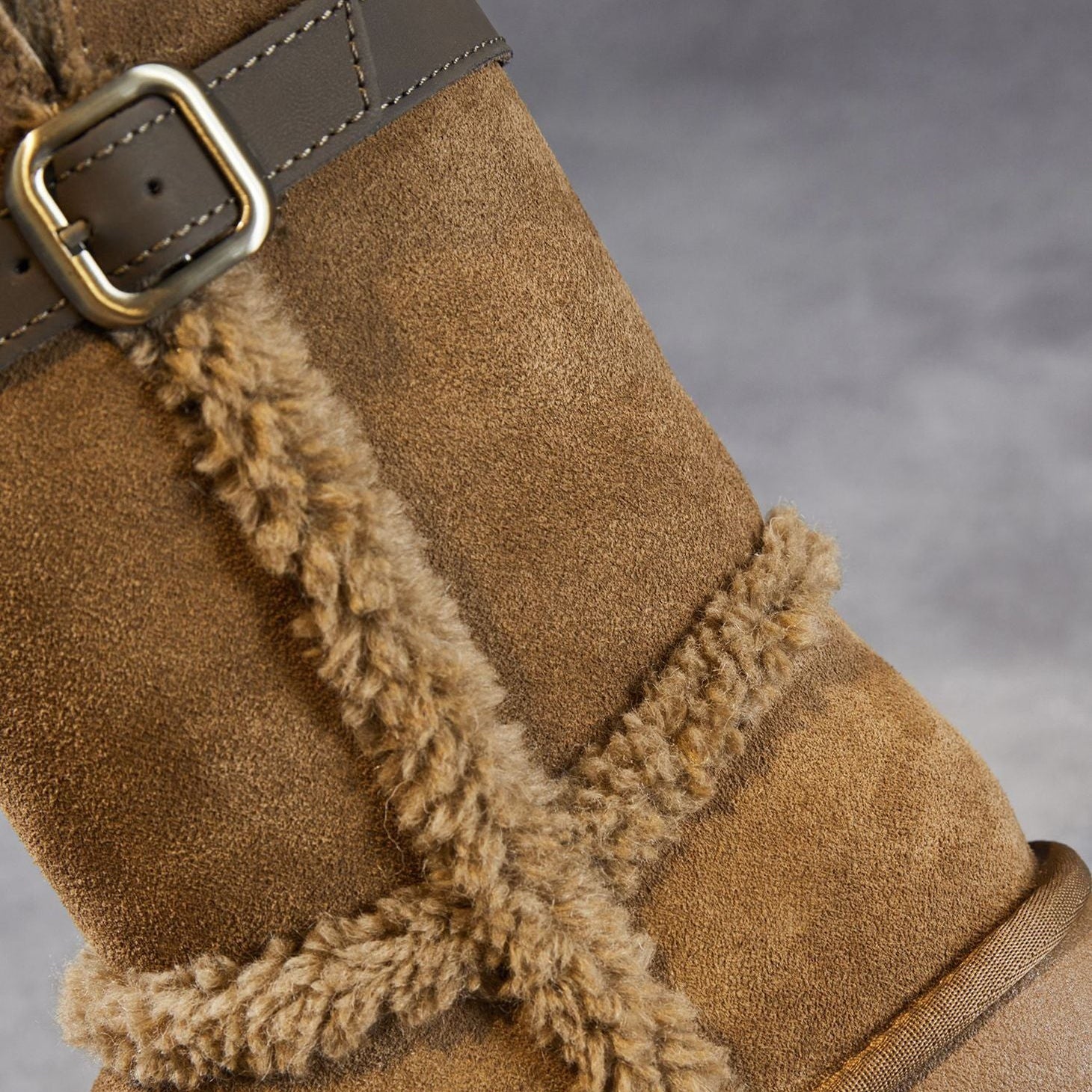 Women's Retro Suede Comfort Mid-Calf Snow Boots-RAIIFY