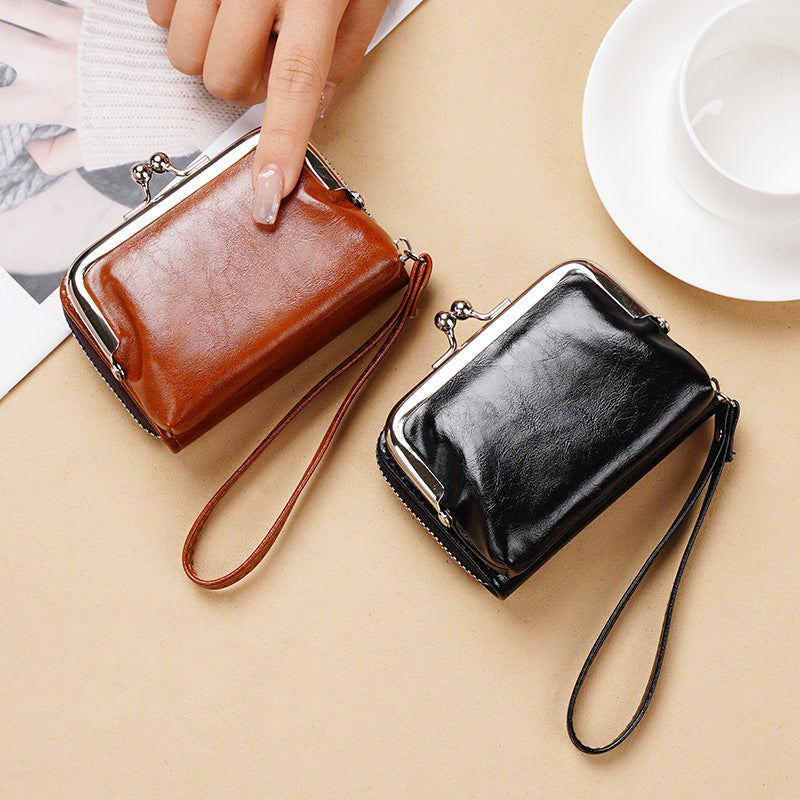 Women Retro Soft Cowhide Card Holder Clutch Bag-RAIIFY