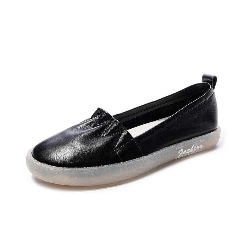 Women Soft Leather Casual Flats Shoes-RAIIFY