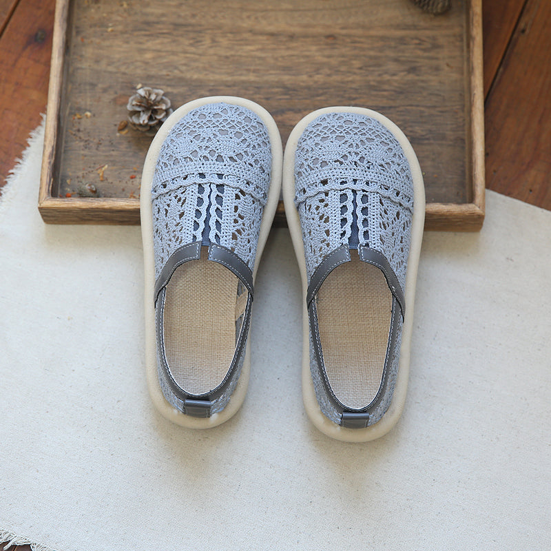 Women Summer Hollow Cotton Linen Casual Shoes-RAIIFY