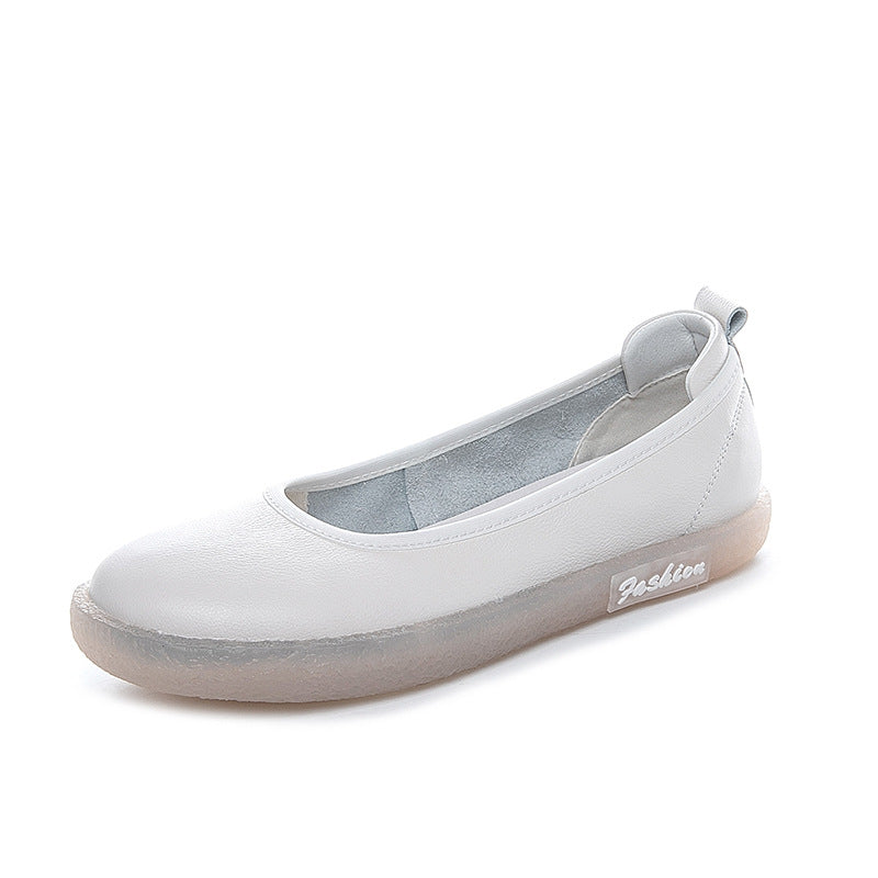 Women Solid Casual Leather Flats-RAIIFY