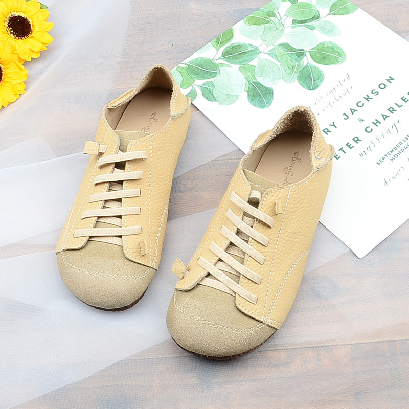 Women Handmade Leather Soft Casual Shoes-RAIIFY