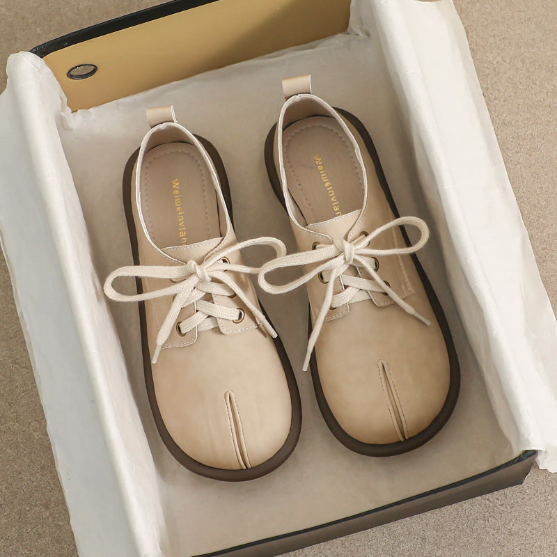 Women Retro Minimalist Flat Casual Shoes-RAIIFY