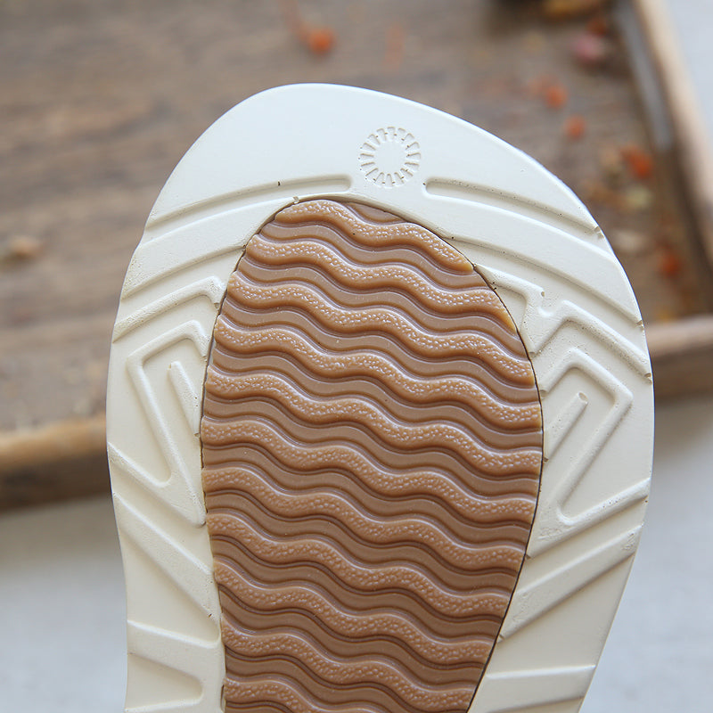 Women Retro Handcraft Plaited Leather Thick Soled Sandals-RAIIFY