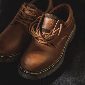 Single Buckle Cowhide Casual Leather Shoes main image 1