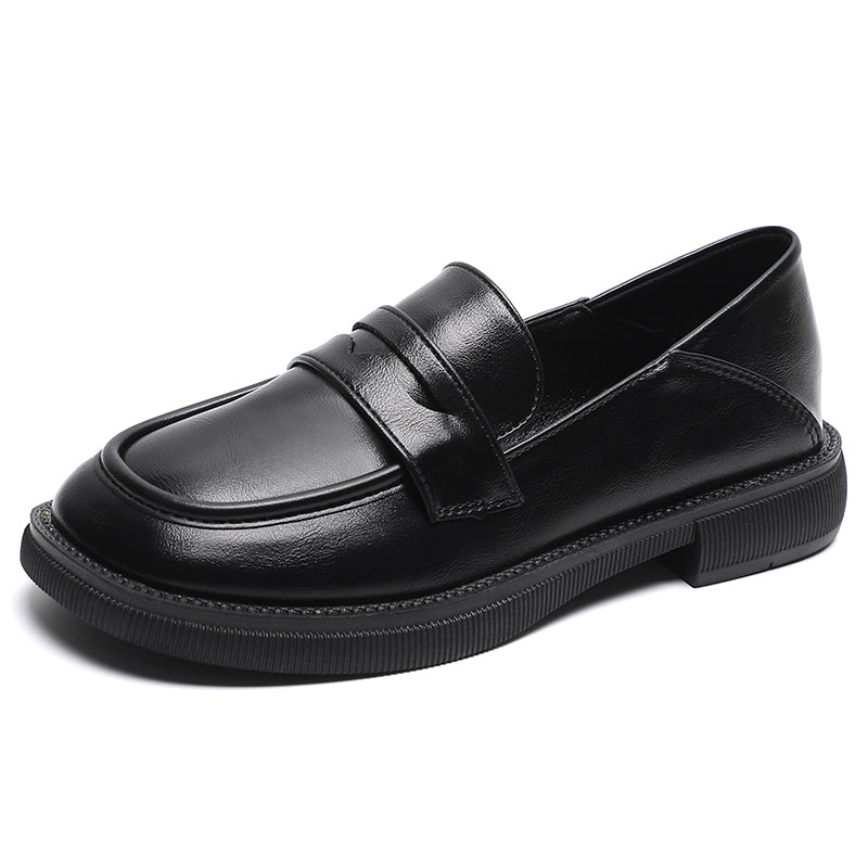 Women Summer Retro Soft Leather Loafers-RAIIFY