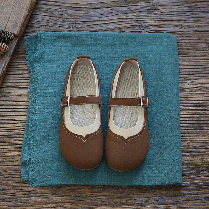 Women Patchwork Soft Handmade Casual Flats Shoes-RAIIFY