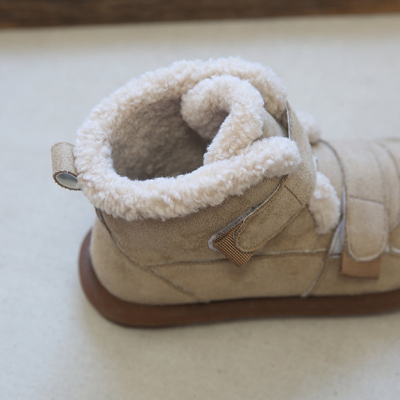Women Retro Suede Casual Flat Snow Boots-RAIIFY