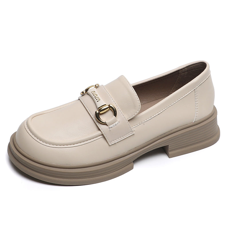 Women Stylish Minimalist Leather Casual Loafers-RAIIFY