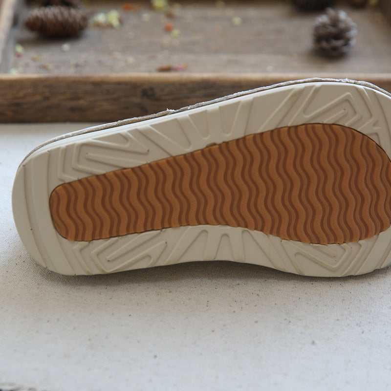 Women Summer Hollow Leather Platform Sandals-RAIIFY