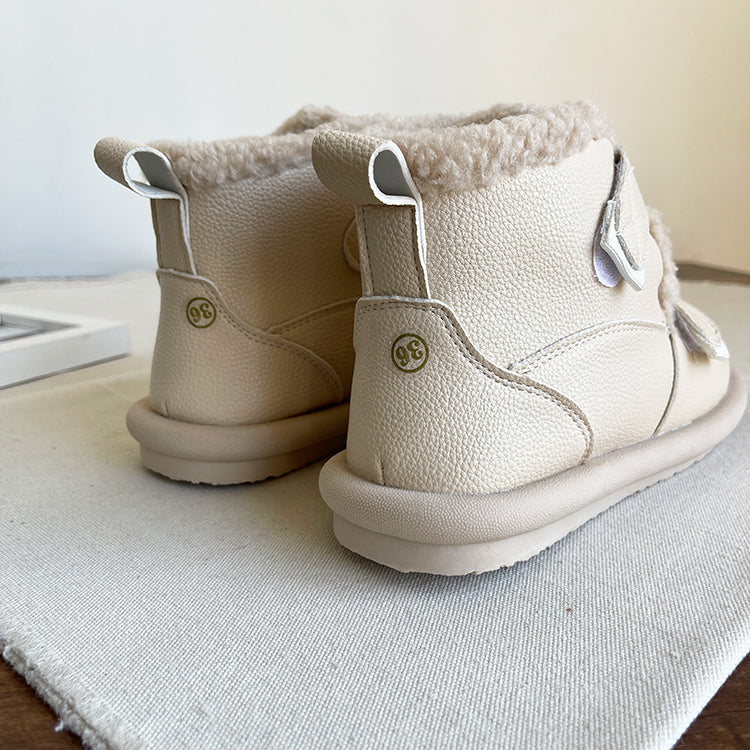 Women Minimalist Soft Furred Flat Boots-RAIIFY