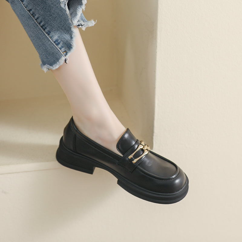 Women Casual Fashion Chain Soft Loafers-RAIIFY