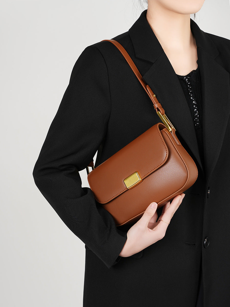 Women Minimalist Fashion Leather Shoulder Bag-RAIIFY
