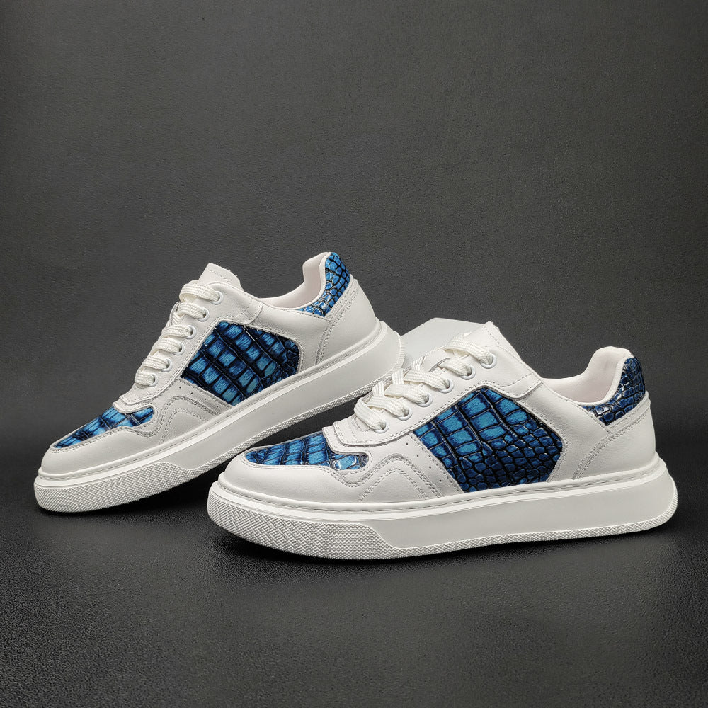 Men Stylish Casual Leather Court Sneakers-RAIIFY