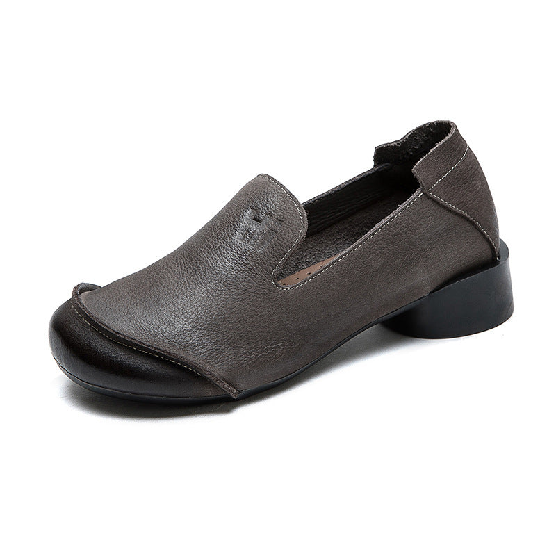 Women Retro Soft Leather Minimalist Casual Shoes-RAIIFY