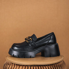 high wedge loafers