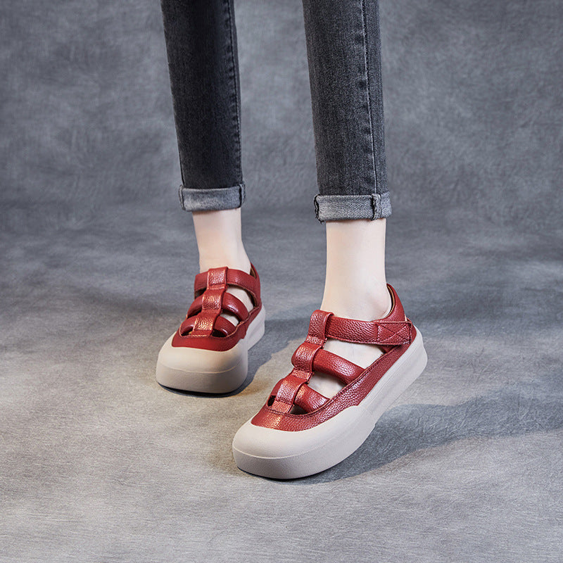 Women Stylish Summer Trend Leather Casual Sandals-RAIIFY