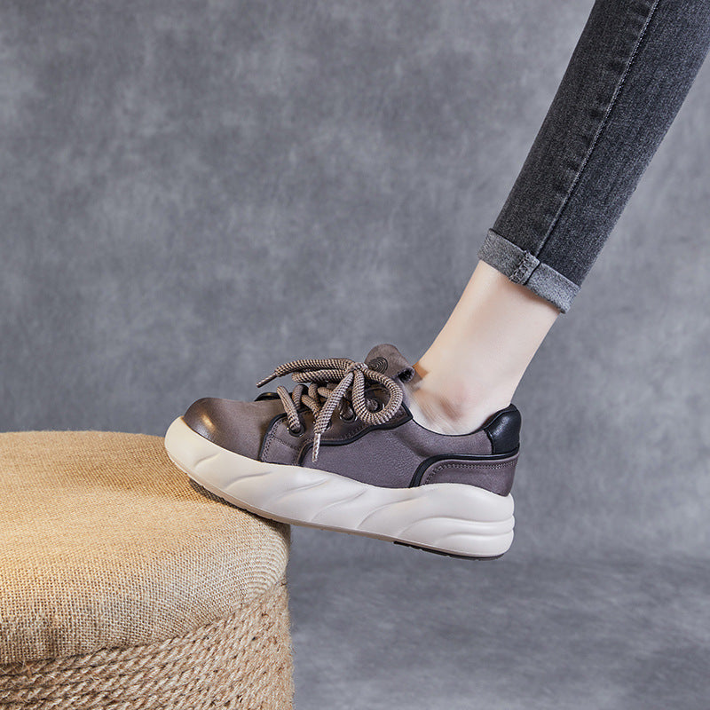 Women Minimalist Handmade Leather Casual Shoes-RAIIFY