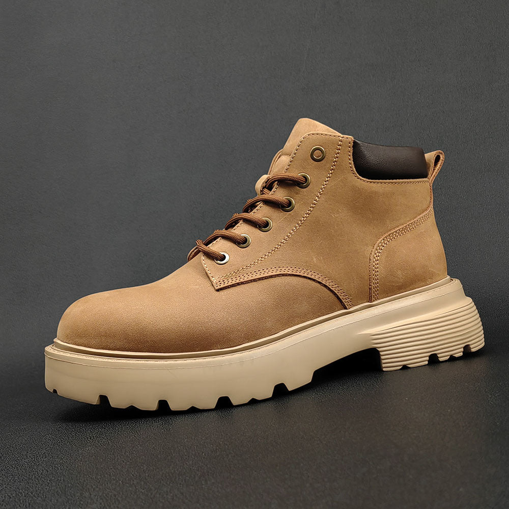 Men Stylish Nubuck Leather Casual Ankle Boots-RAIIFY