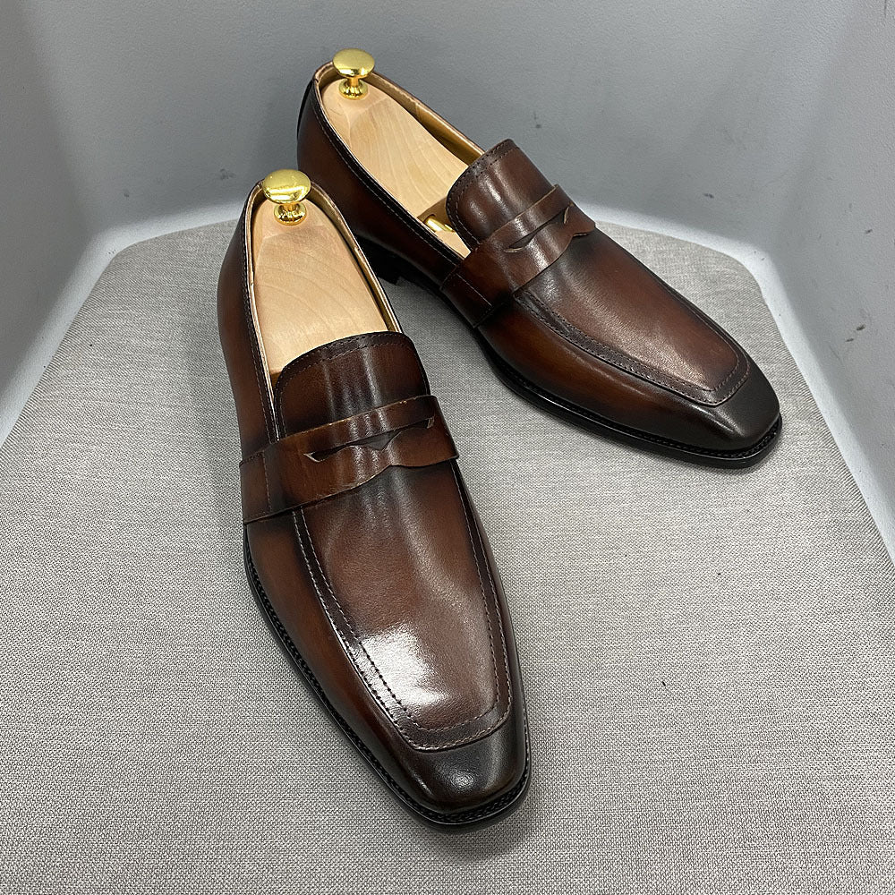 Men Classic Leather Loafers Dress Shoes-RAIIFY