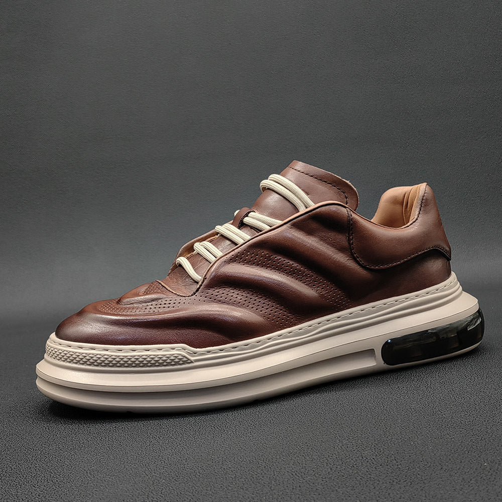 Men Fashion Breathable Leather Casual Sneaker Shoes-RAIIFY