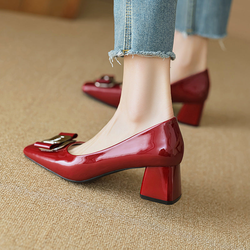 Women Stylish Fashion Chunky Heel Pumps-RAIIFY