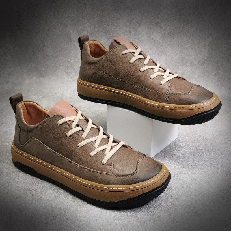 Men Casual Frosted Leather Sneaker Shoes-RAIIFY