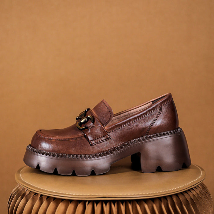 high wedge loafers