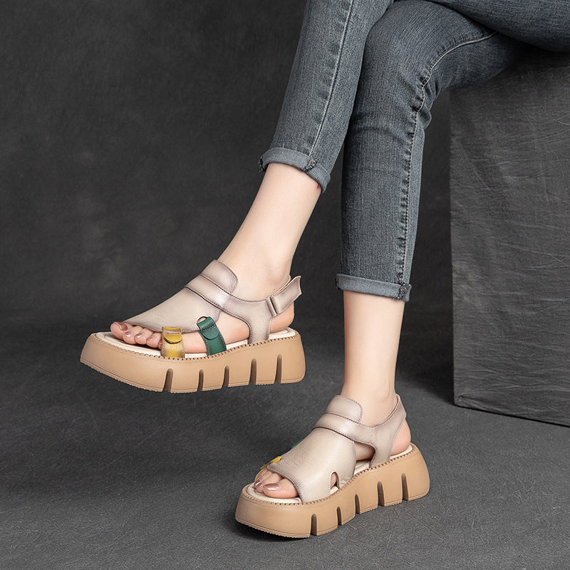 Women Summer Retro Platform Casual Sandals-RAIIFY