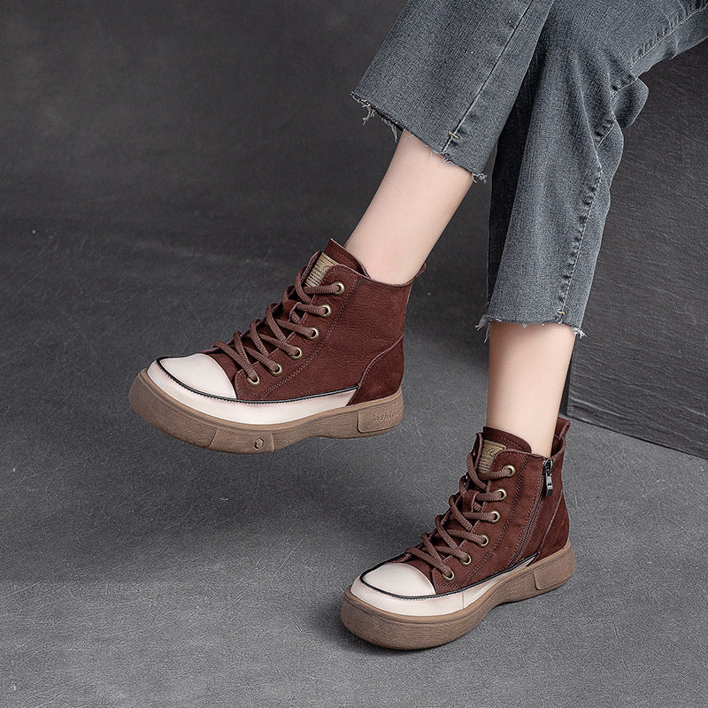 Women Casual Leather Minimalist Fashion Boots-RAIIFY