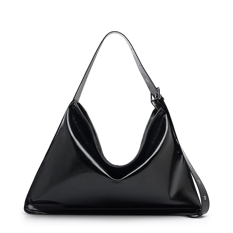 Women Minimalist Solid Soft Leather Shoulder Bag-RAIIFY