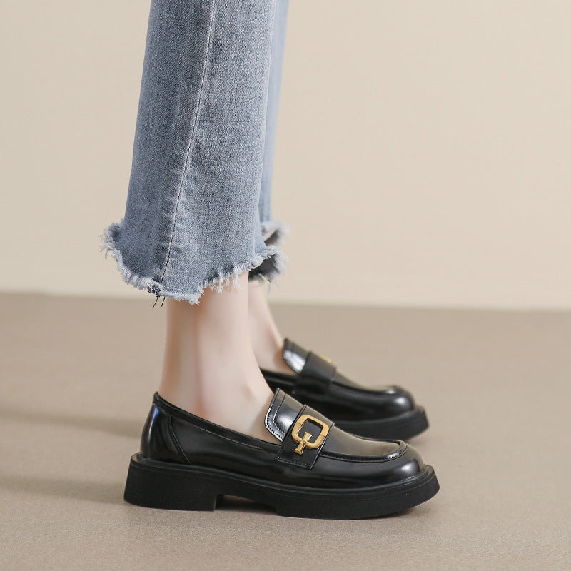 Women Retro Lug Sole Comfort Loafers-RAIIFY