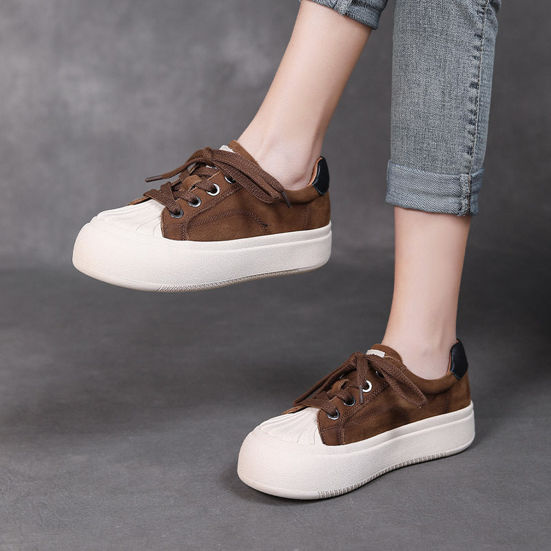 Women Minimalist Leather Fashion Casual Shoes-RAIIFY