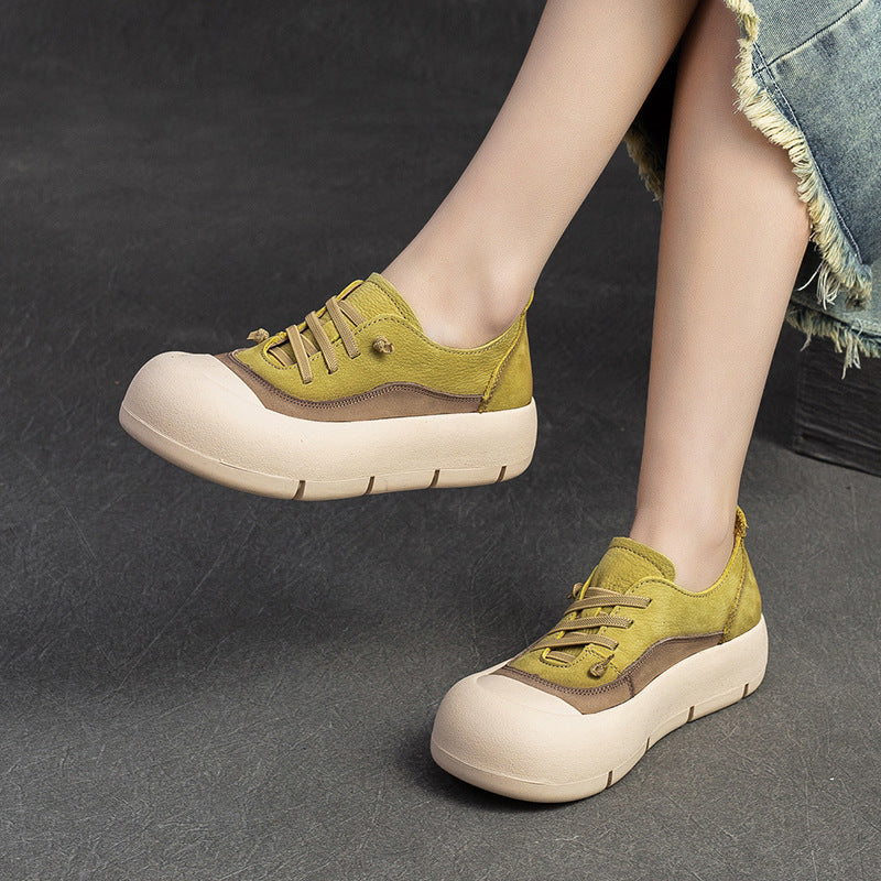 Women Fashion Leather Minimalist Flat Casual Shoes-RAIIFY