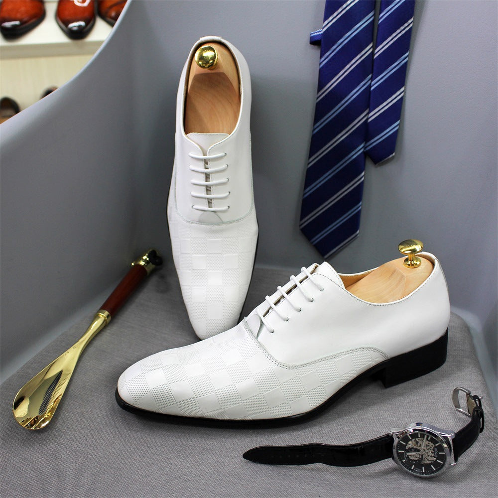 Men Classic Figured Cowhide Handmade Oxford Shoes-RAIIFY
