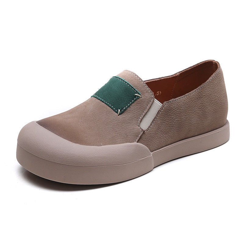 Women Retro Minimalist Leather Casual Shoes-RAIIFY