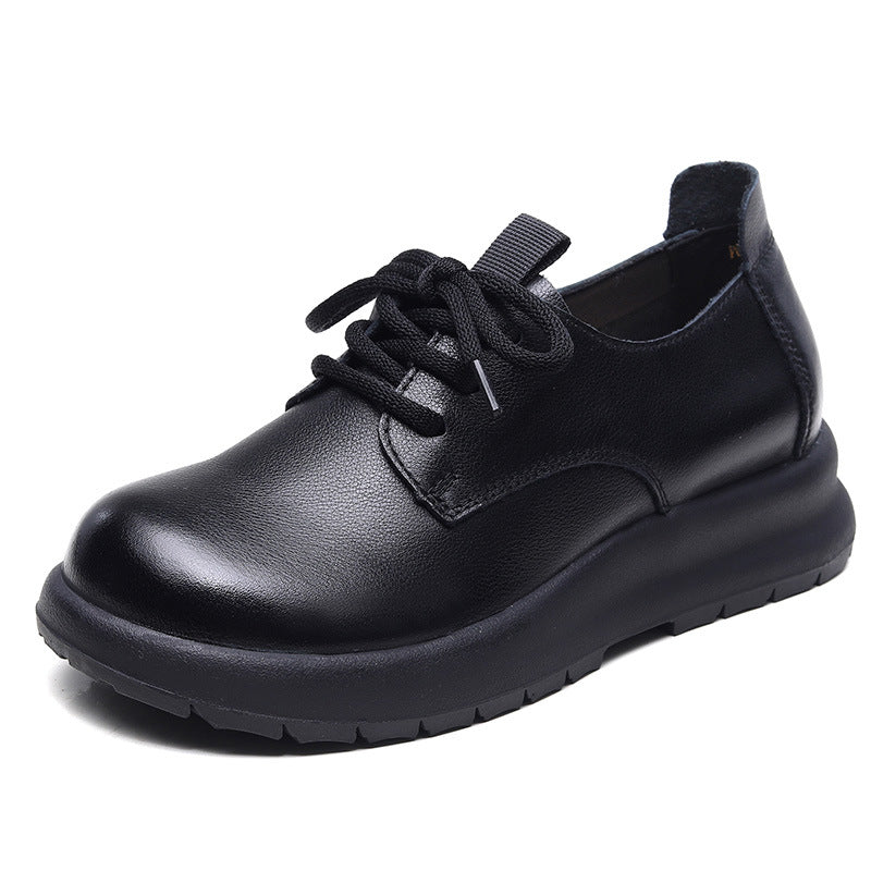 Women Soft Solid Leather Minimalist Casual Shoes-RAIIFY