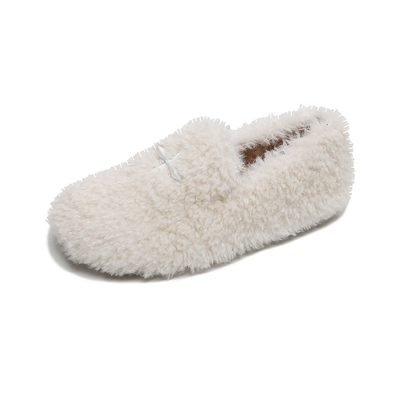 Women Winter Flat Soft Fur Casual Shoes-RAIIFY