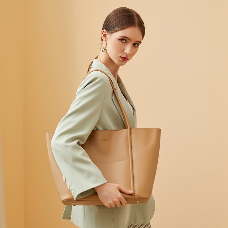 Women Stylish Casual Leather Shoulder Tote Bag-RAIIFY