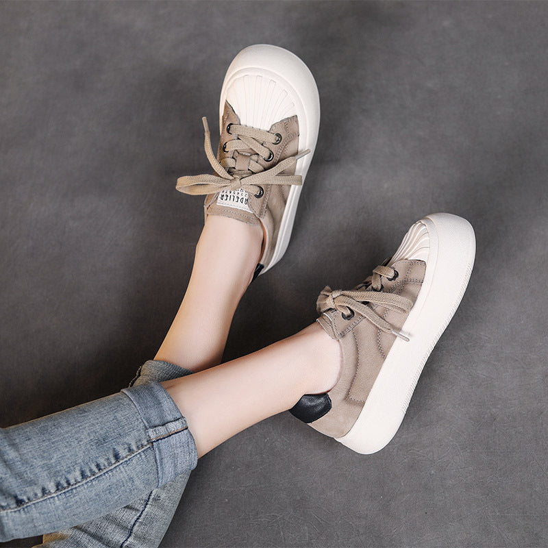 Women Minimalist Leather Fashion Casual Shoes-RAIIFY