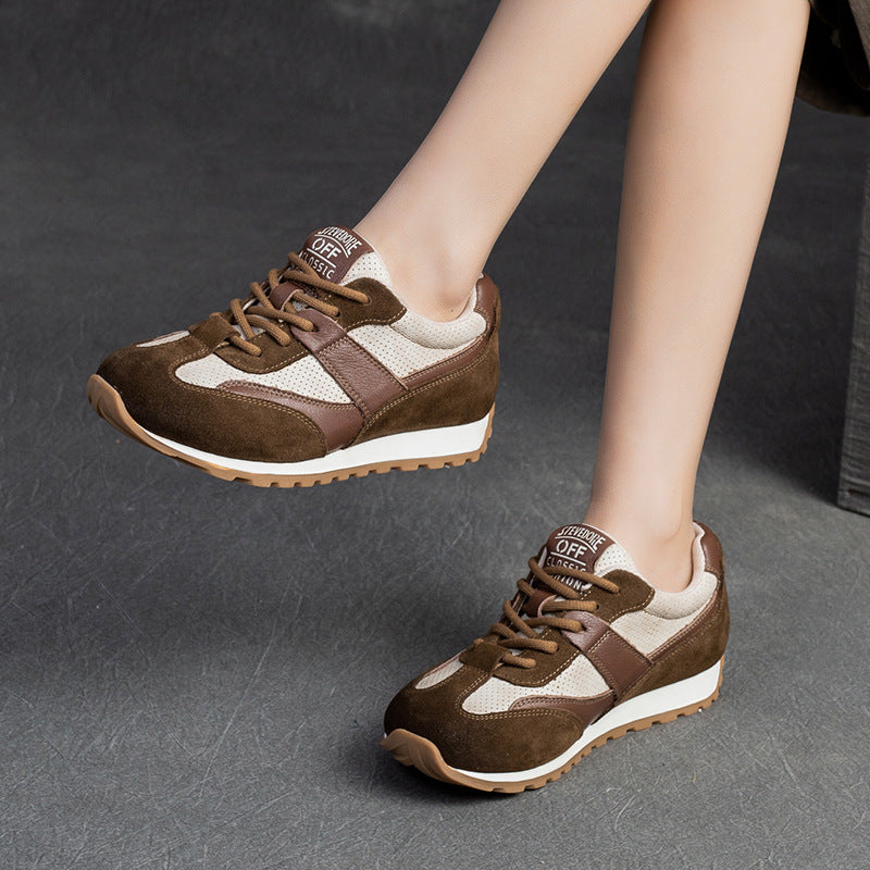 Women Fashion Breathable Leather Casual Shoes-RAIIFY